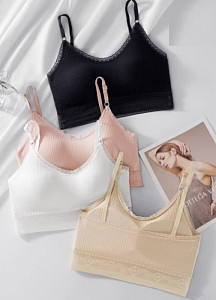 Топ трикотажный с кружевом ALINA 